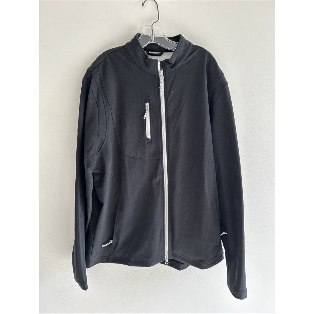 Johnnie O Jacket Mens Large Blue Chrome The Fade Full Zip Stretch Mid Weight
